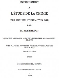 berthelot introduction étude de la chimie frontispiece
