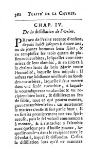 glaser traité chymie distillation de l'urine page 382