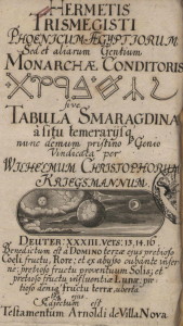 Christoph Kriegsmann tabula smaragdina frontispiece