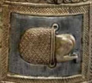 San Marco Ecclesiola- ncense-Burner detail of child-rear-protruding from a bucket